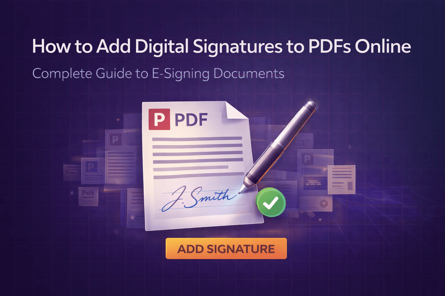 How to add digital signatures to PDFs online - Free e-signature tool guide