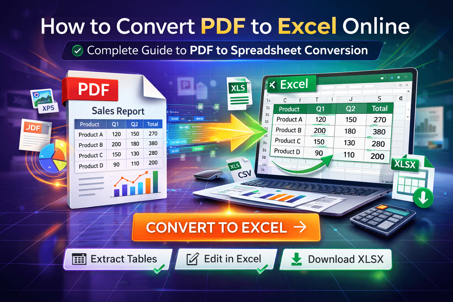 Come convertire un PDF in Excel online - Guida allo strumento gratuito di conversione da PDF a Excel