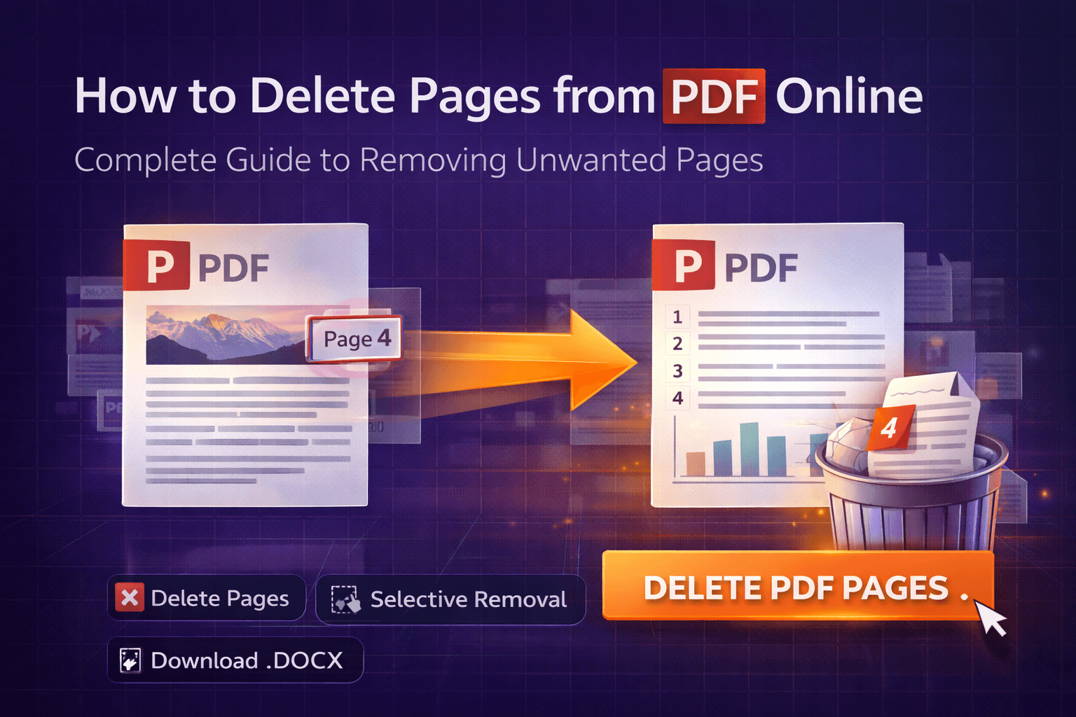 Cómo eliminar páginas de un PDF en línea - Guía de la herramienta gratuita para eliminar páginas de PDF