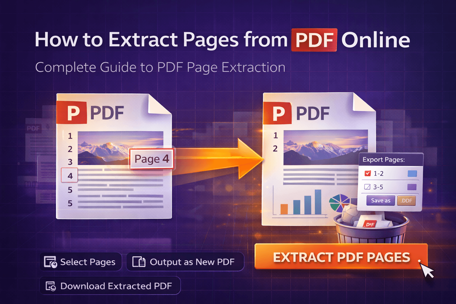 Come estrarre pagine da un PDF online - Guida allo strumento gratuito per estrarre pagine dai PDF