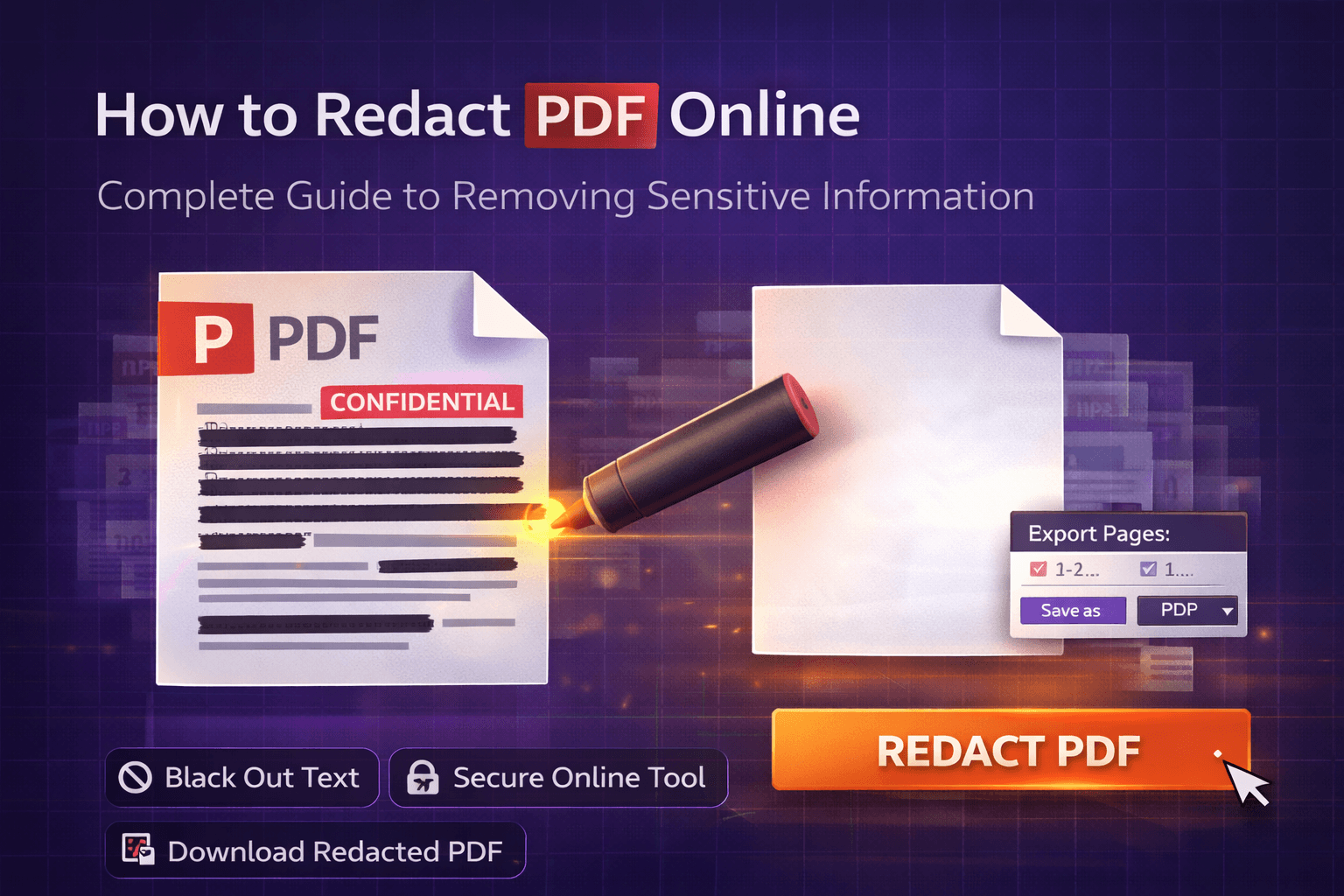 Come oscurare file PDF online - Guida allo strumento gratuito di redazione PDF