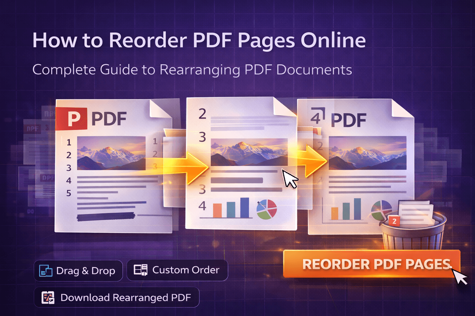 PDF-Seiten online neu anordnen – Kostenlose Anleitung zum Organisieren von PDF-Seiten