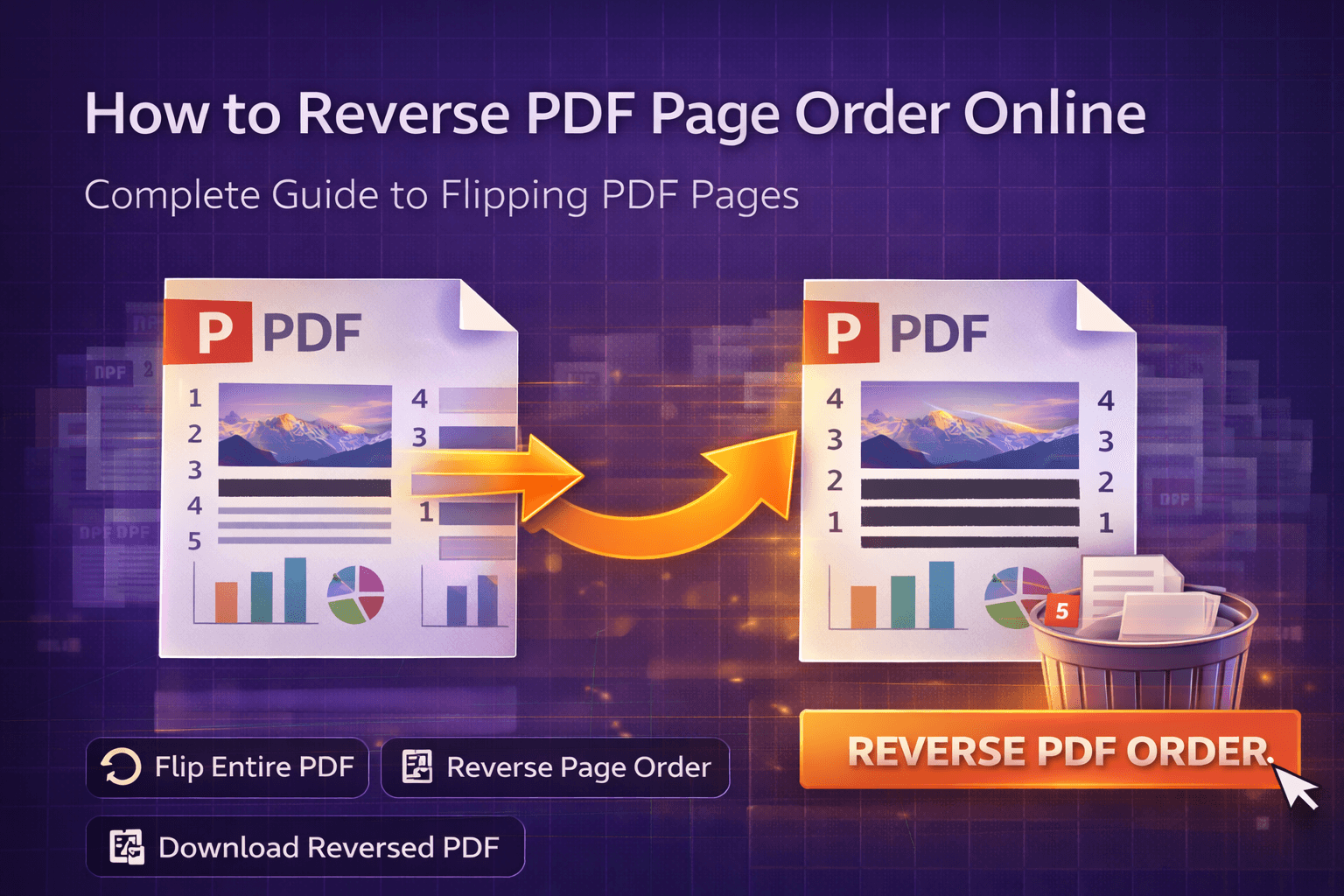 Come invertire l'ordine delle pagine di un PDF online - Guida allo strumento gratuito per invertire le pagine PDF