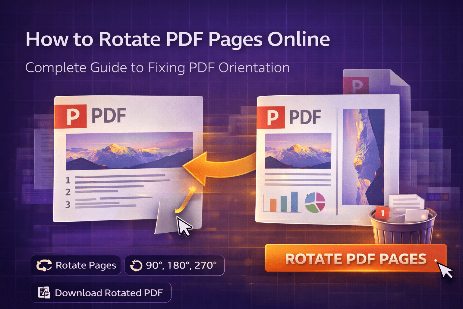 PDF-Seiten online drehen – Anleitung zum kostenlosen Tool für die PDF-Seitendrehung