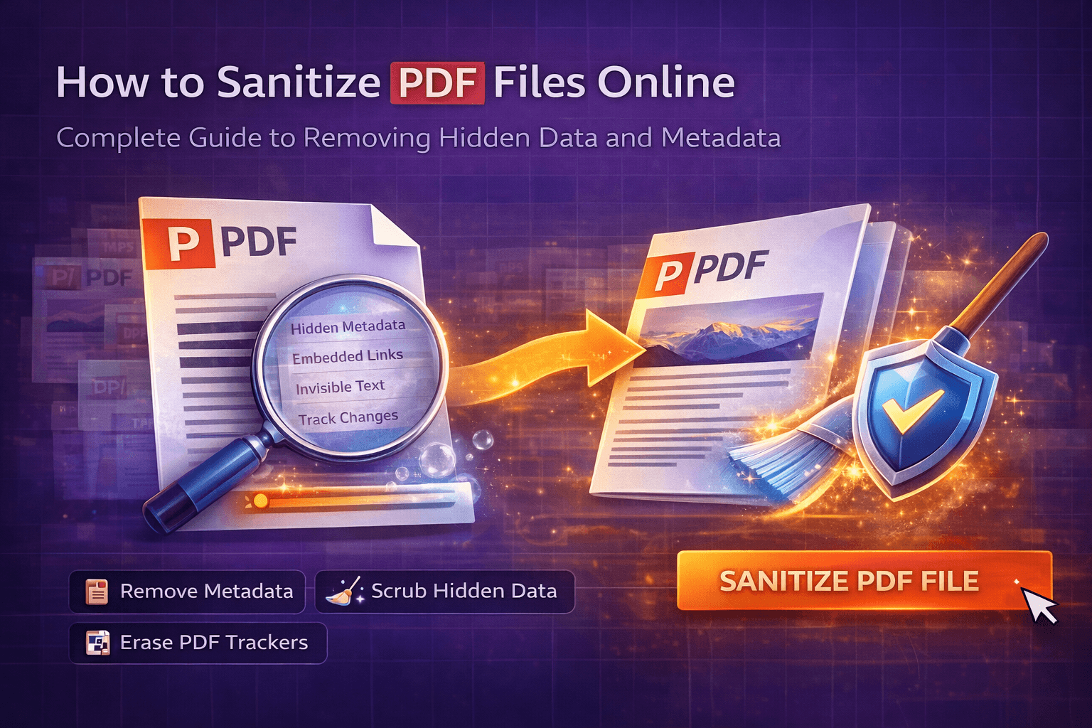 Cómo desinfectar archivos PDF en línea - Guía para eliminar datos ocultos y metadatos