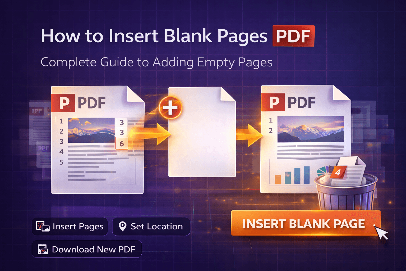 Cómo insertar páginas en blanco en un PDF - Guía para agregar páginas vacías online
