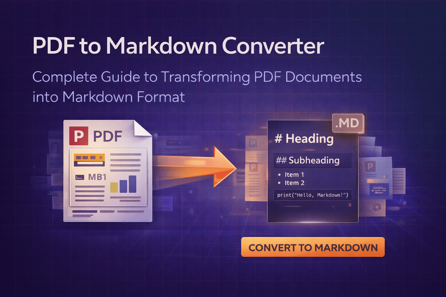 PDF to Markdown Converter - Convert PDF files to Markdown format online