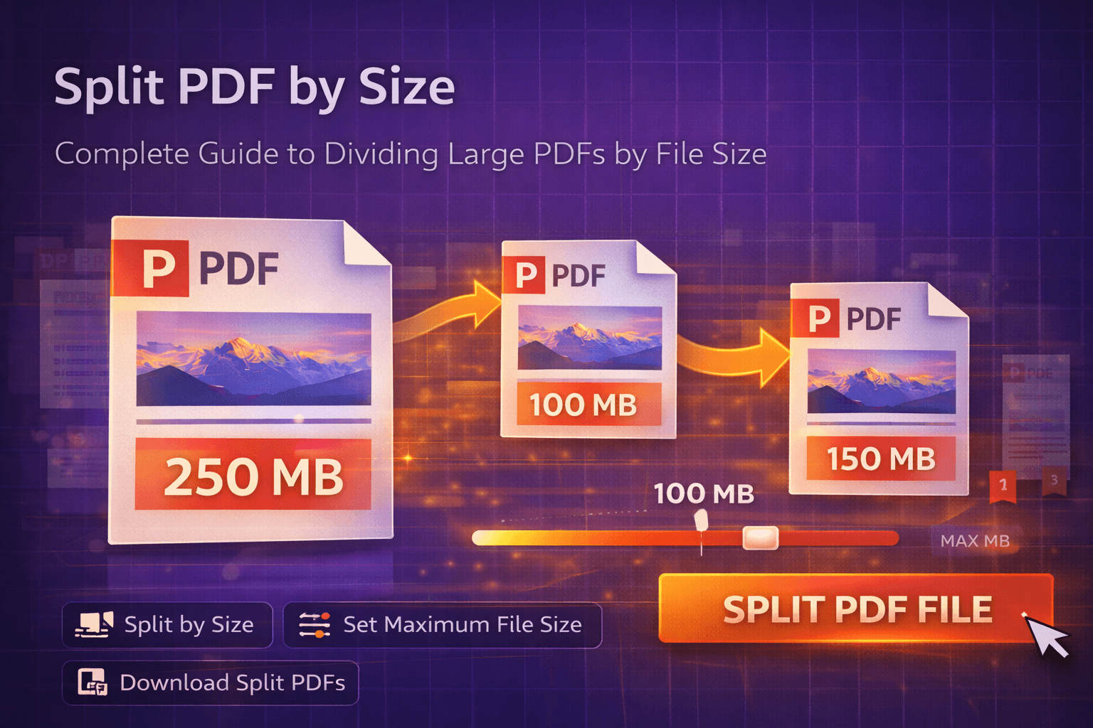 Split PDF by size - Free online PDF splitter tool guide